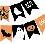 Banderín rectangulos Halloween